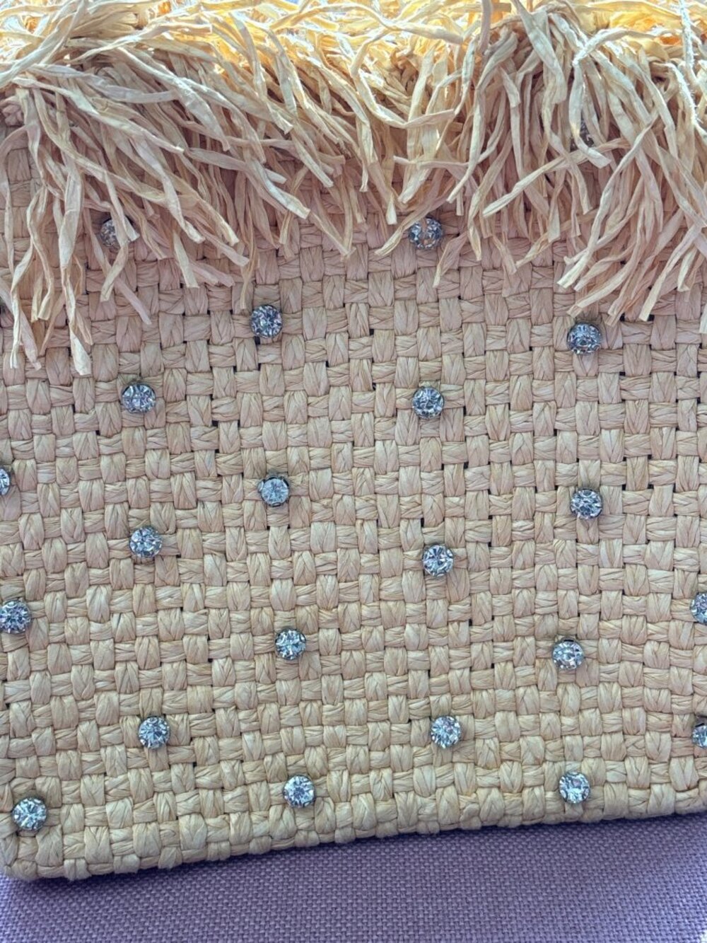 Pamela Munson check mate mini sparkle bag in Natural New Tote Purse - Picture 6 of 12